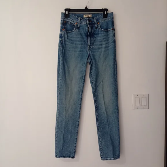 Madewell Blue Denim Jeans straight leg size 27t (flaw) - Picture 8 of 12